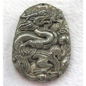 pyrite pendant, dragon, approx 35-50mm [GMPDA2173]