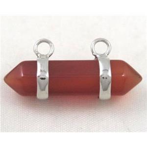 red agate pendant, bullet, approx 10-30mm [GMPDA2182]