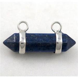 lapis lazuli pendant with 2-holes, bullet, approx 10-30mm [GMPDA2184]