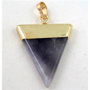Amethyst Pendant, triangle, approx 25-35mm [GMPDA2195]