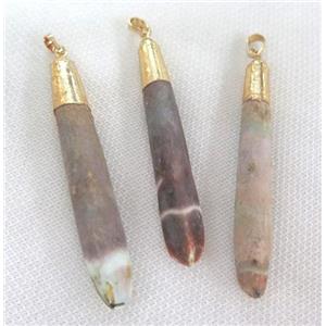 sea urchin pendannt, stick, gold plated, approx 40-80mm [GMPDA2221]