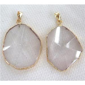 clear quartz pendant, freeform, point, approx 20-40mm [GMPDA2228]