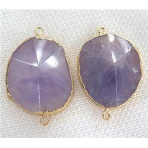 amethyst connector, freeform, point, approx 20-30mm [GMPDA2229]