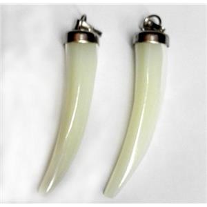 pearl shell pendant, horn, approx 6-30mm [GMPDA2280]