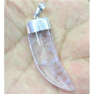 Clear Quartz horn pendant, approx 12-40mm [GMPDA2334]