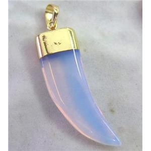 white opalite pendant, horn, approx 12-40mm [GMPDA2341]