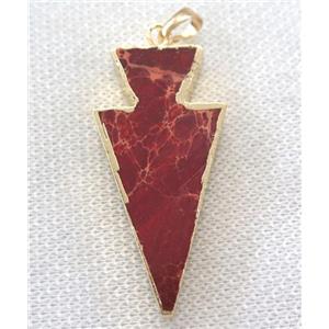 red Sea Sediment jasper pendant, arrowhead, approx 20-60mm [GMPDA2431]