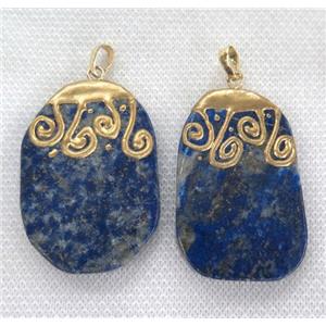 Lapis Lazuli pendant, freeform, approx 30-45mm [GMPDA2472]
