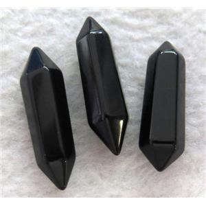 black onyx bullet charm, no-hole, approx 30mm length [GMPDA2527]