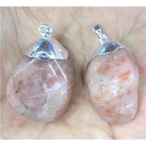 sunstone pendant, freeform, approx 15-30mm [GMPDA2577]