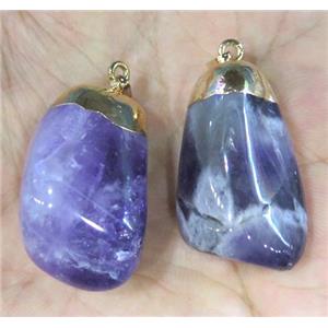 Amethyst pendant, freeform, approx 15-30mm [GMPDA2578]