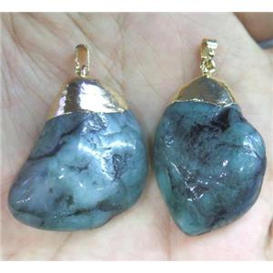 emerald pendant, freeform, approx 15-30mm [GMPDA2582]