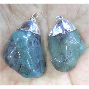 emerald pendant, freeform, approx 15-30mm [GMPDA2583]