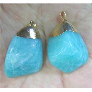 Amazonite pendant, freeform, approx 15-30mm [GMPDA2584]