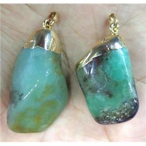 Australian Chrysoprase pendant, freeform, approx 15-30mm [GMPDA2586]
