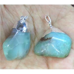 Australian Chrysoprase pendant, freeform, approx 15-30mm [GMPDA2587]
