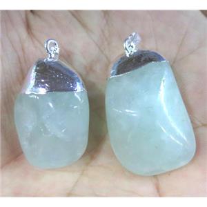 prehnite pendant, freeform, approx 15-30mm [GMPDA2589]