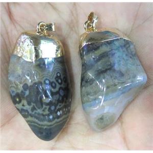 ocean jasper pendant, freeform, approx 15-30mm [GMPDA2592]