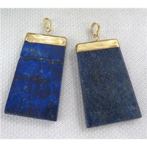 lapis lazuli pendant, trapeziform, approx 20-50mm [GMPDA2600]