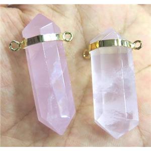 Rose Quartz pendant, bullet, approx 12-30mm [GMPDA2607]
