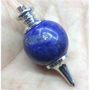 lapis lazuli pendant, approx 20mm stone bead [GMPDA2691]