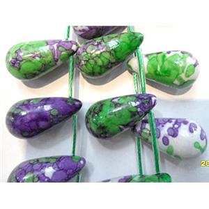rainforest stone bead, lavender, stability, 3D-teardrop, 10x18mm, approx 22pcs per st [GMRCS01C010-10X18MM]