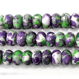 Rain colored stone bead, stability, 6x10mm, approx 66pcs per st [GMRCS01C07-6X10MM]