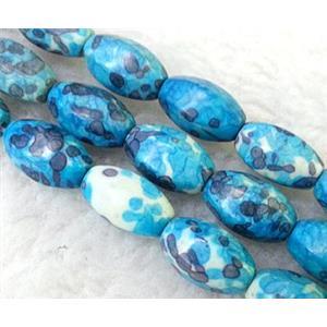 Rain colored stone bead, stability, 8x14mm, approx 28pcs per st [GMRCS02C04]