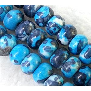 rainforest stone bead, rondelle, blue, stability, 6x10mm, approx 66pcs per st [GMRCS02C05-6X10MM]