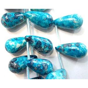 Rain colored stone bead, stability, 10x18mm, approx 22pcs per st [GMRCS02C09-10X18MM]