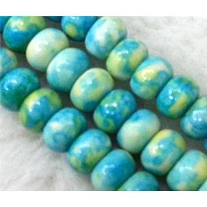 Rain colored stone bead, stability, abacus, 4x6mm, approx 100pcs per st [GMRCS05C02-4X6MM]