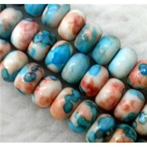 Rain colored stone bead, stability, 6x10mm, approx 66pcs per st [GMRCS06C02-6X10MM]
