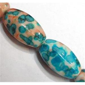 Rain colored stone bead, stability, 8x14mm, approx 28pcs per st [GMRCS06C04]