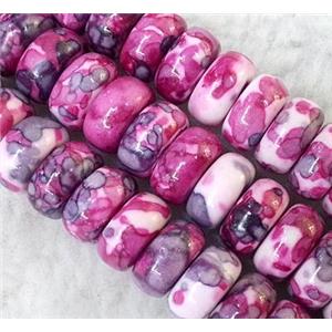 rainforest stone bead, rondelle, purple, stability, 4x6mm, approx 100pcs per st [GMRCS08C02-4X6MM]