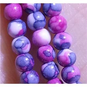 pink Rainforest Jasper beads, round, stability, approx 3mm dia, 15.5 inches [GMRCS16]