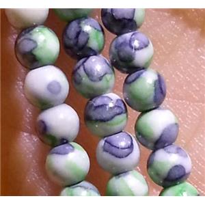 round Rainforest Stone beads, colorful, stability, approx 3mm dia, 15.5 inches [GMRCS17]