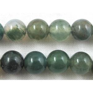 round Moss Agate Bead, 6mm dia, approx 67pcs per st. [GMRD04-6MM]