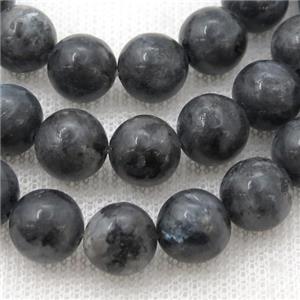 black Labradorite stone beads, synthetic, round, approx 8mm dia,48pcs per st [GMRD115-8MM]