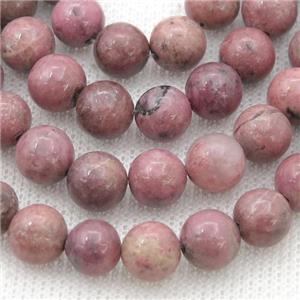 Rhodonite beads, round, AA grade, approx 10mm dia, 38pcs per st [GMRD123-10MM]