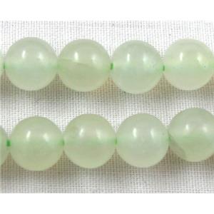New Jade, Pale Green, Round, 6mm dia, approx 67pcs per st. [GMRD15-6MM]