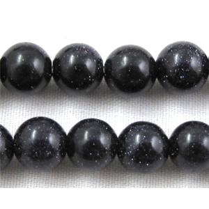 Round Blue SandStone Beads, 6mm dia, approx 67pcs per st. [GMRD19-6MM]