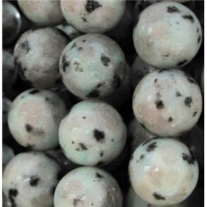 round Sesame Kiwi Jasper Beads, 12mm dia, approx 31pcs per st [GMRD192-12MM]