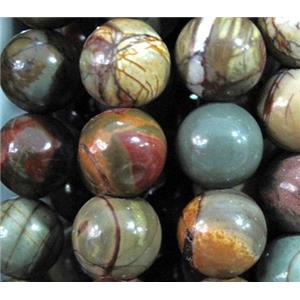 round Picasso Jasper Beads, approx 6mm dia [GMRD264-6MM]