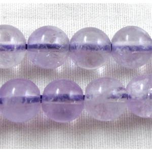 Amethyst crystal gemstone beads, AA-Grade, round, 6mm dia, approx 65pcs per st. [GMRD34-6MM]
