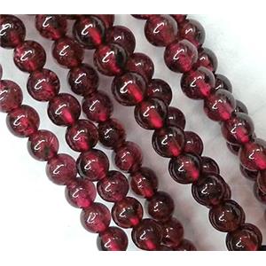 round garnet stone beads, 3mm dia, approx 134pcs per st [GMRD51-3MM]