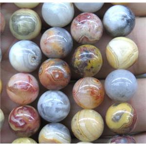 round Crazy Lace Agate beads, approx 8mm dia,48pcs per st [GMRD56-8MM]