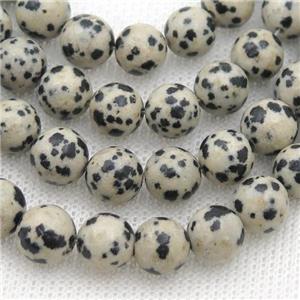 round spotted dalmatian jasper beads, approx 12mm dia, 31pcs per st [GMRD76-12MM]