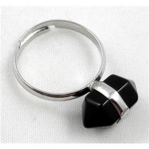 black onyx ring, bullet, approx 10-16mm [GMRG113]