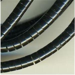 black synthetic Turquoise heishi beads, 3x8mm [GMRON22-3X8MM]