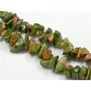 Unakite Chip Beads, freeform, 3-7mm [GMS029]